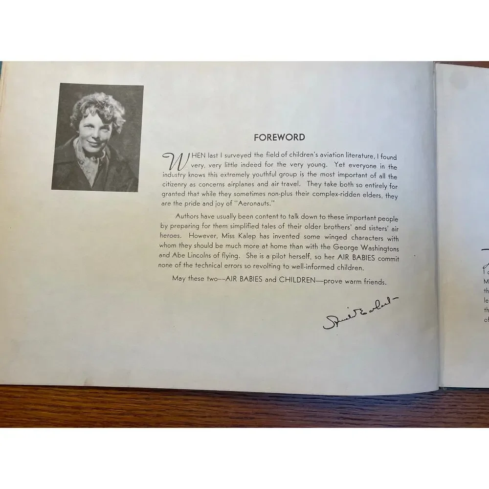 1936 Air Babies Elvy Kalep Amelia Earhart Foreword Aviation Picture Book